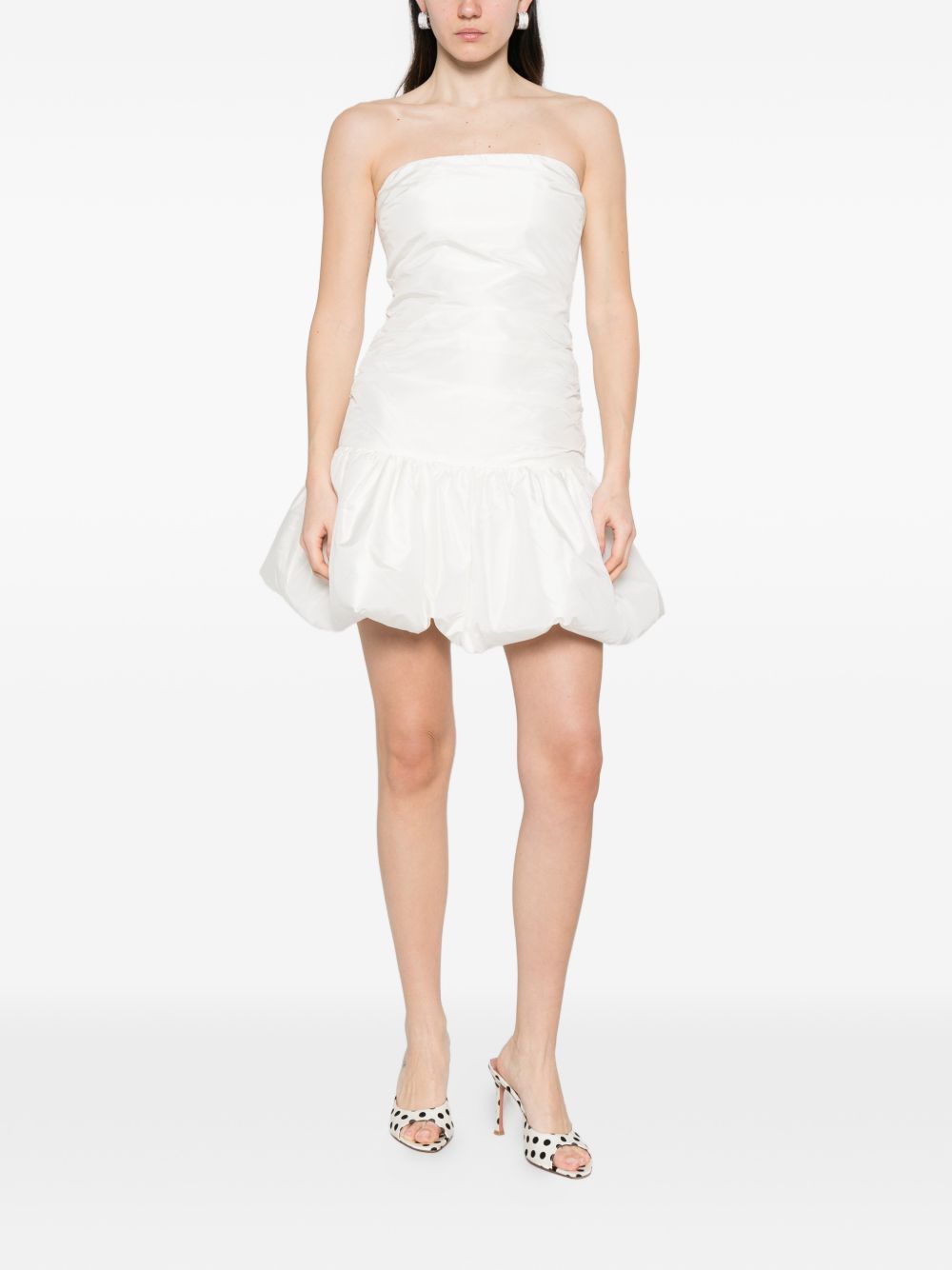 Abito corto con balze in bianco Rotate - donna 