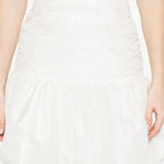 Abito corto con balze in bianco Rotate - donna 