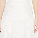 Abito corto con balze in bianco Rotate - donna 