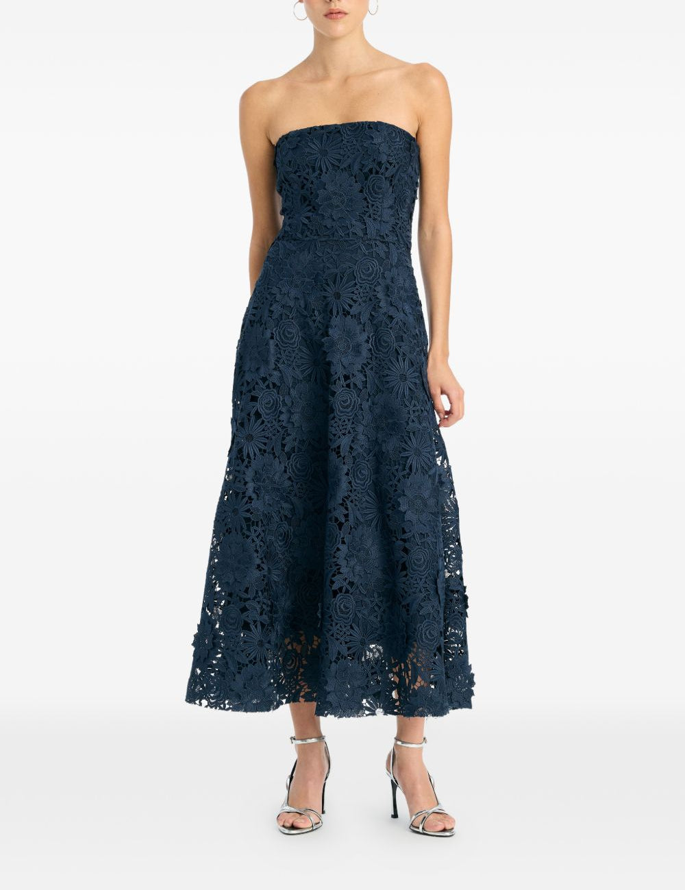Abito midi svasato in blu Rotate - donna 