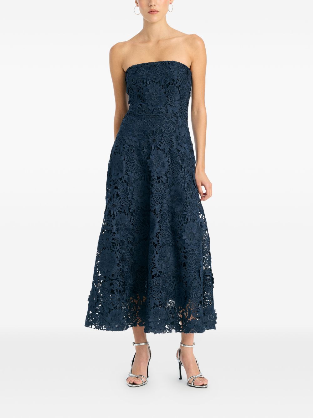 Abito midi svasato in blu Rotate - donna 