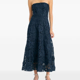 Abito midi svasato in blu Rotate - donna 