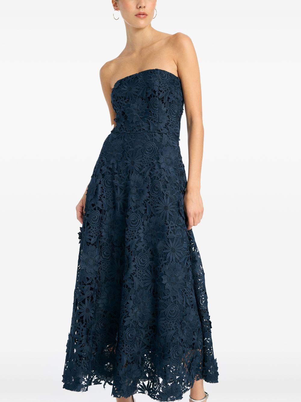 Abito midi svasato in blu Rotate - donna 