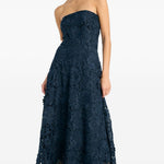 Abito midi svasato in blu Rotate - donna 