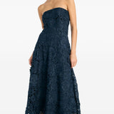 Abito midi svasato in blu Rotate - donna 