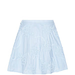 Gonna mini a fiori in azzurro ROTATE - donna 