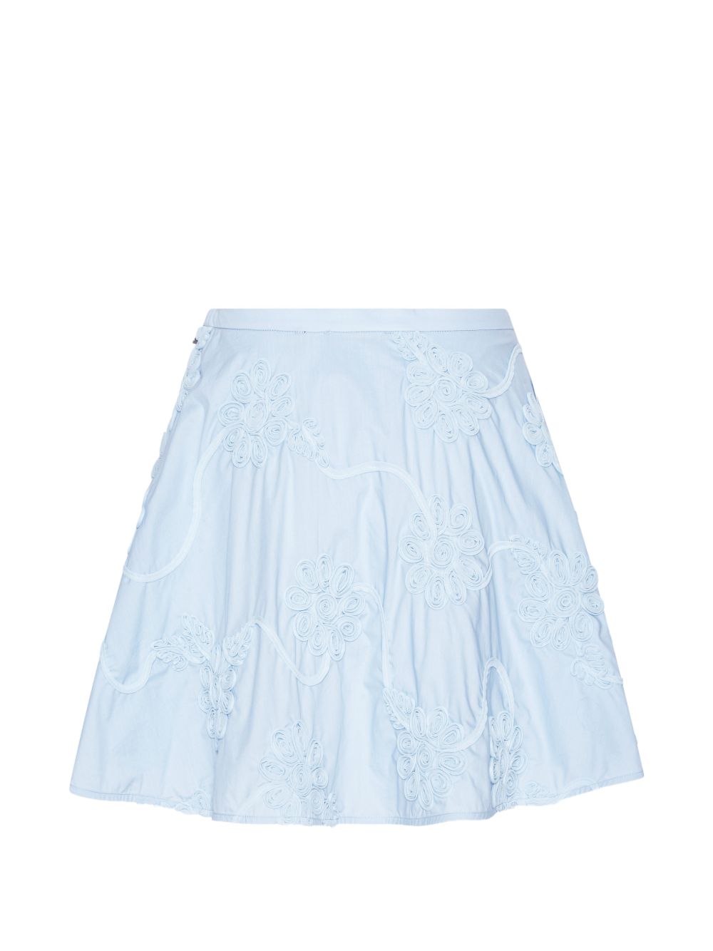 Gonna mini a fiori in azzurro ROTATE - donna 