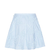 Gonna mini a fiori in azzurro ROTATE - donna 