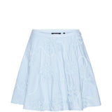 Gonna mini a fiori in azzurro ROTATE - donna 