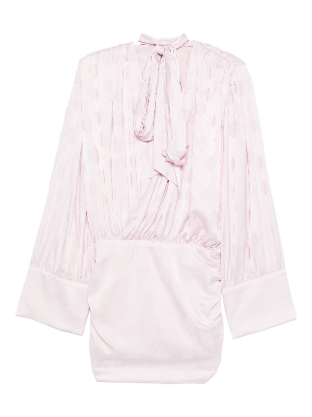 Abito corto a fiori jacquard in rosa Rotate - donna 