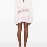 Abito corto a fiori jacquard in rosa Rotate - donna 