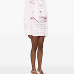 Abito corto a fiori jacquard in rosa Rotate - donna 