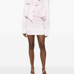 Abito corto a fiori jacquard in rosa Rotate - donna 