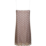 Abito mini con spalline sottili in oro ROTATE - donna 