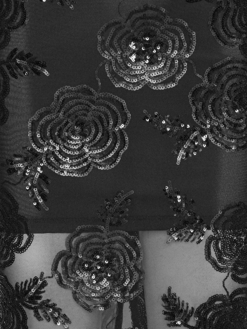 Gonna midi con decorazione a fiori in nero Rotate holiday - donna 