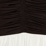 Mini abito con design arricciato in marrone Rotate holiday - donna 