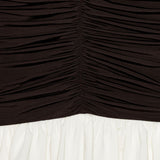 Mini abito con design arricciato in marrone Rotate holiday - donna 