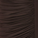 Abito midi con ruches in marrone Rotate holiday - donna 