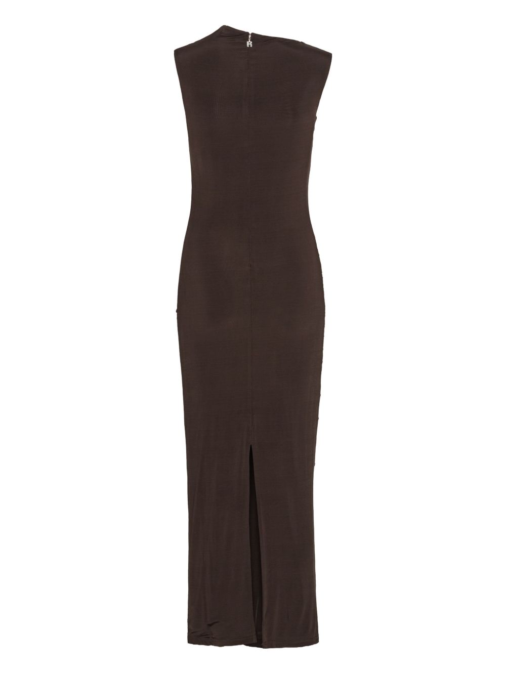 Abito midi con ruches in marrone Rotate holiday - donna 