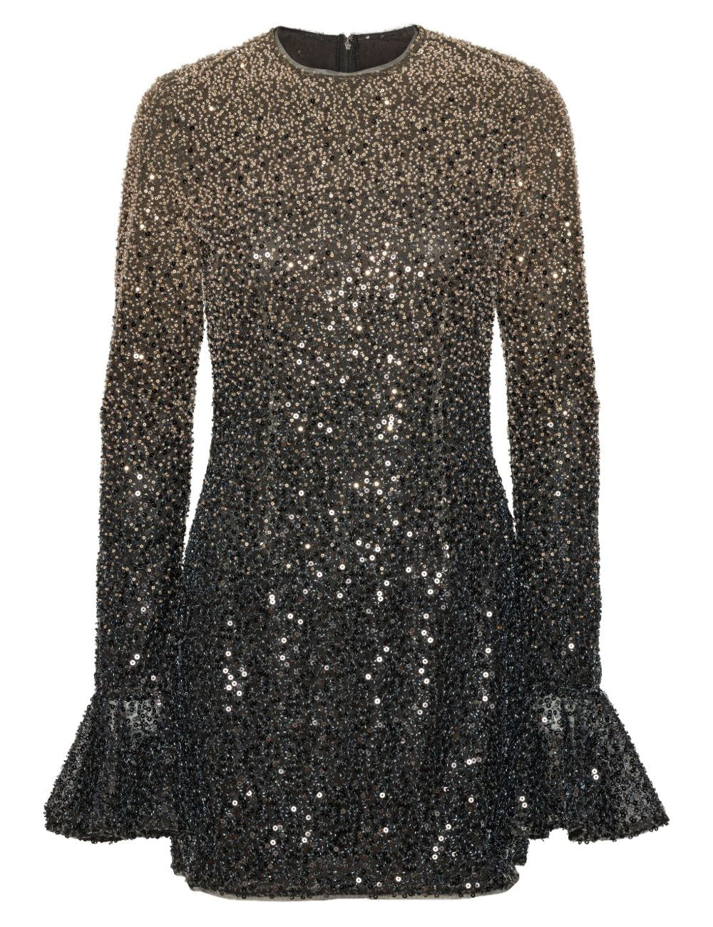 Miniabito con paillettes in nero e oro Rotate holiday - donna 