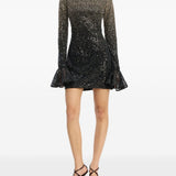 Miniabito con paillettes in nero e oro Rotate holiday - donna 