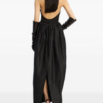 Abito con scollo all'americana in nero Rotate holiday - donna 