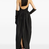 Abito con scollo all'americana in nero Rotate holiday - donna 