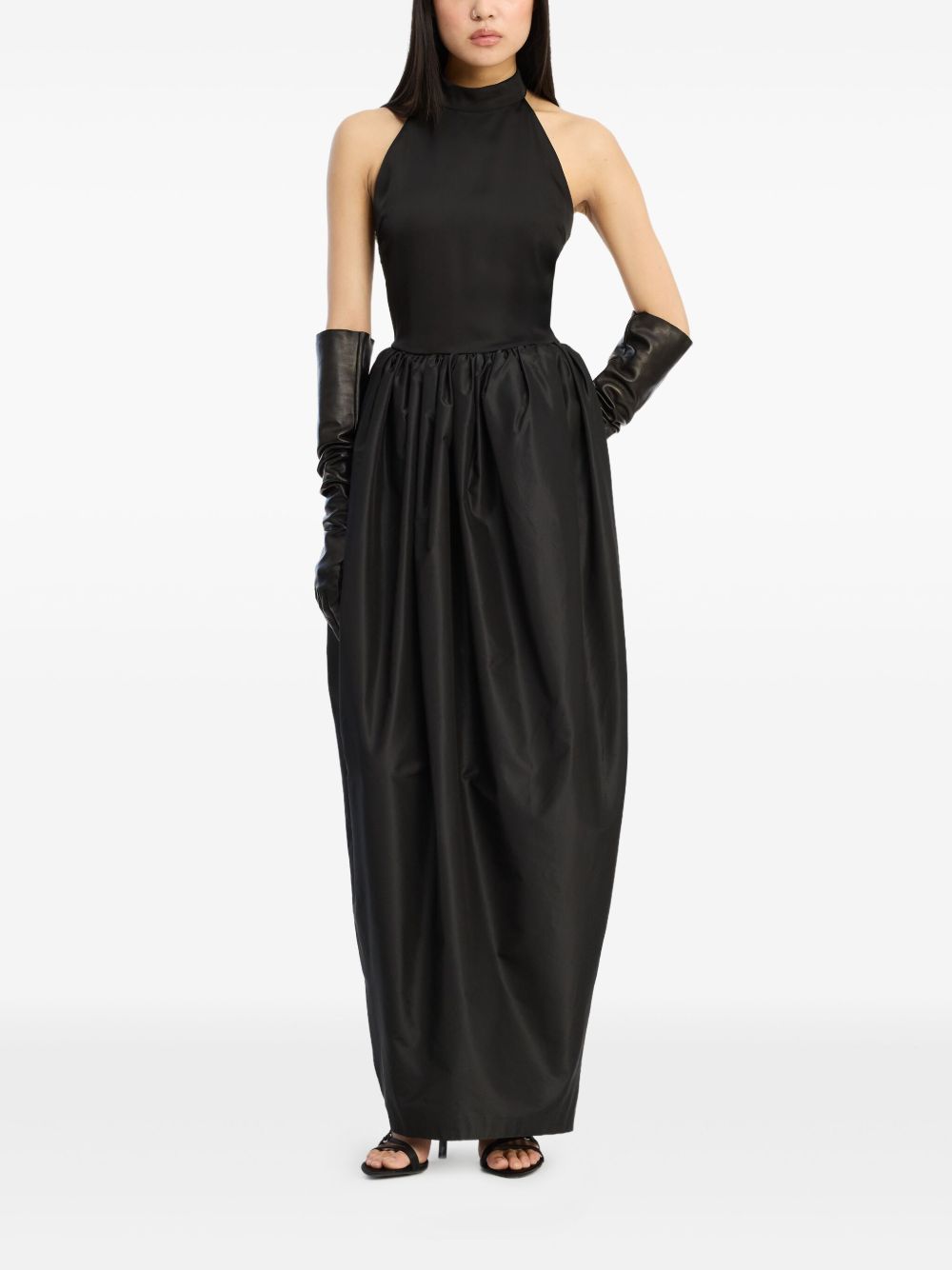Abito con scollo all'americana in nero Rotate holiday - donna 