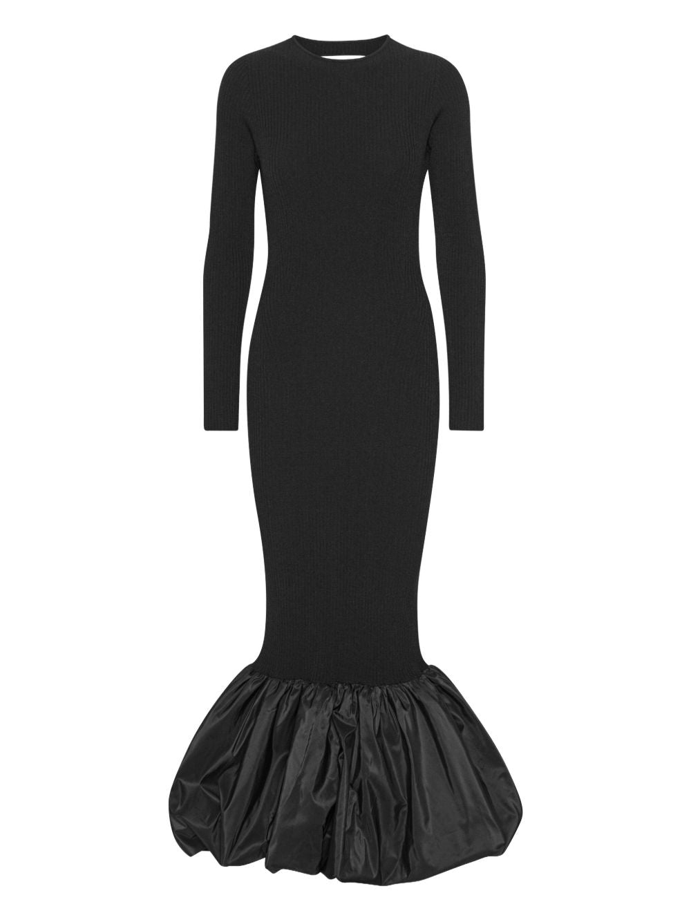 Abito a maniche lunghe con dettaglio cut-out in nero Rotate holiday - donna 