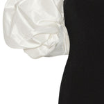 Abito lungo con maniche a palloncino in nero Rotate holiday - donna 