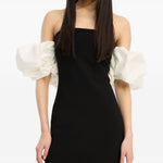 Abito lungo con maniche a palloncino in nero Rotate holiday - donna 