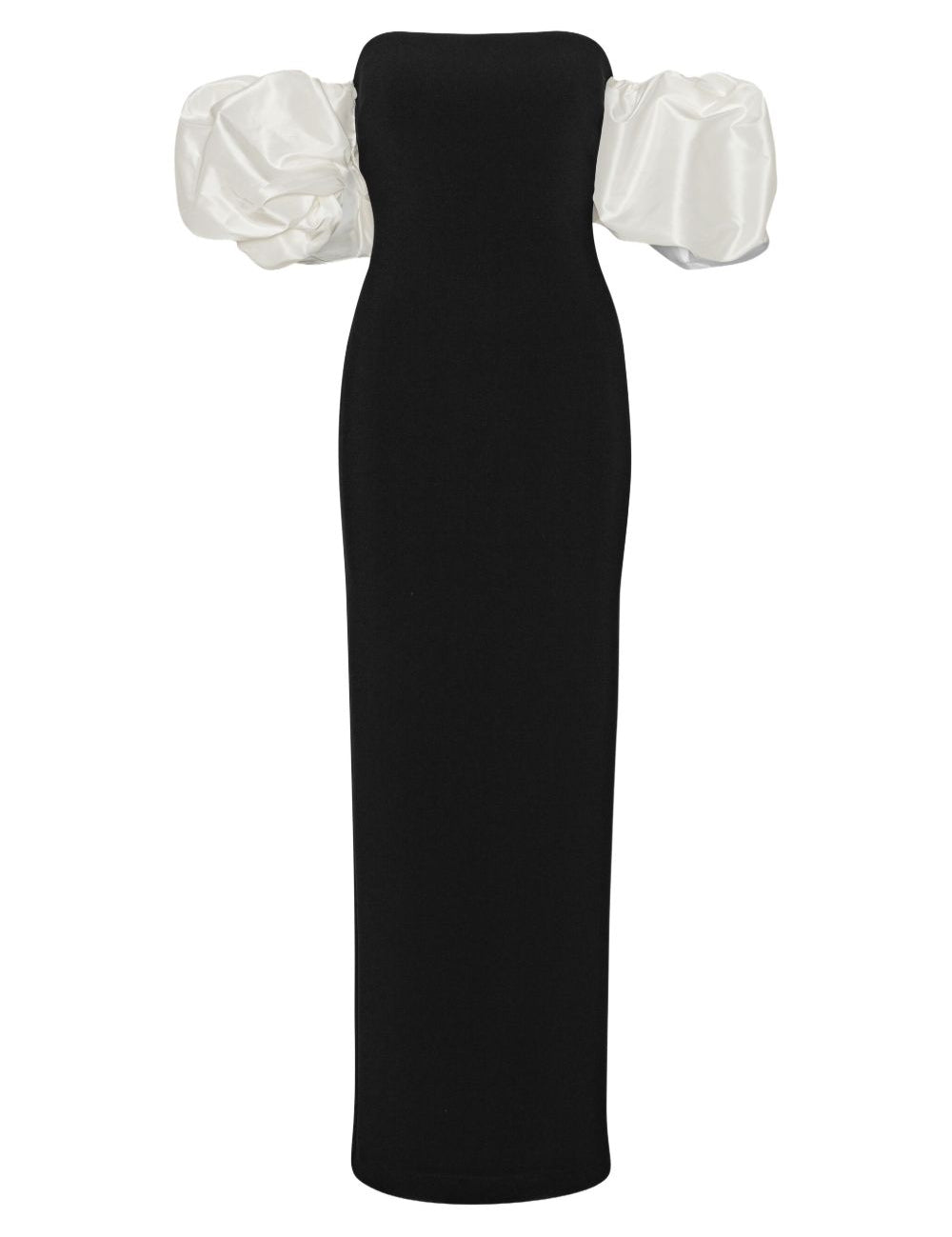Abito lungo con maniche a palloncino in nero Rotate holiday - donna 