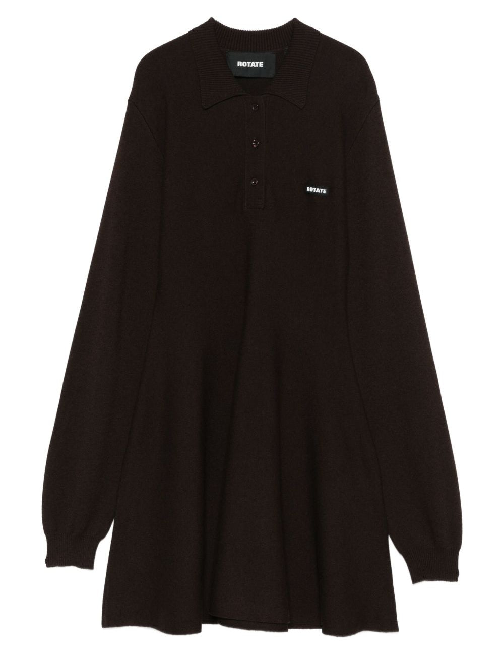 Mini abito a maniche lunghe in marrone Rotate sunday - donna 
