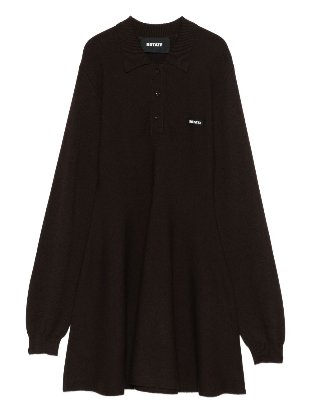 Mini abito a maniche lunghe in marrone Rotate sunday - donna 