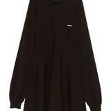 Mini abito a maniche lunghe in marrone Rotate sunday - donna 