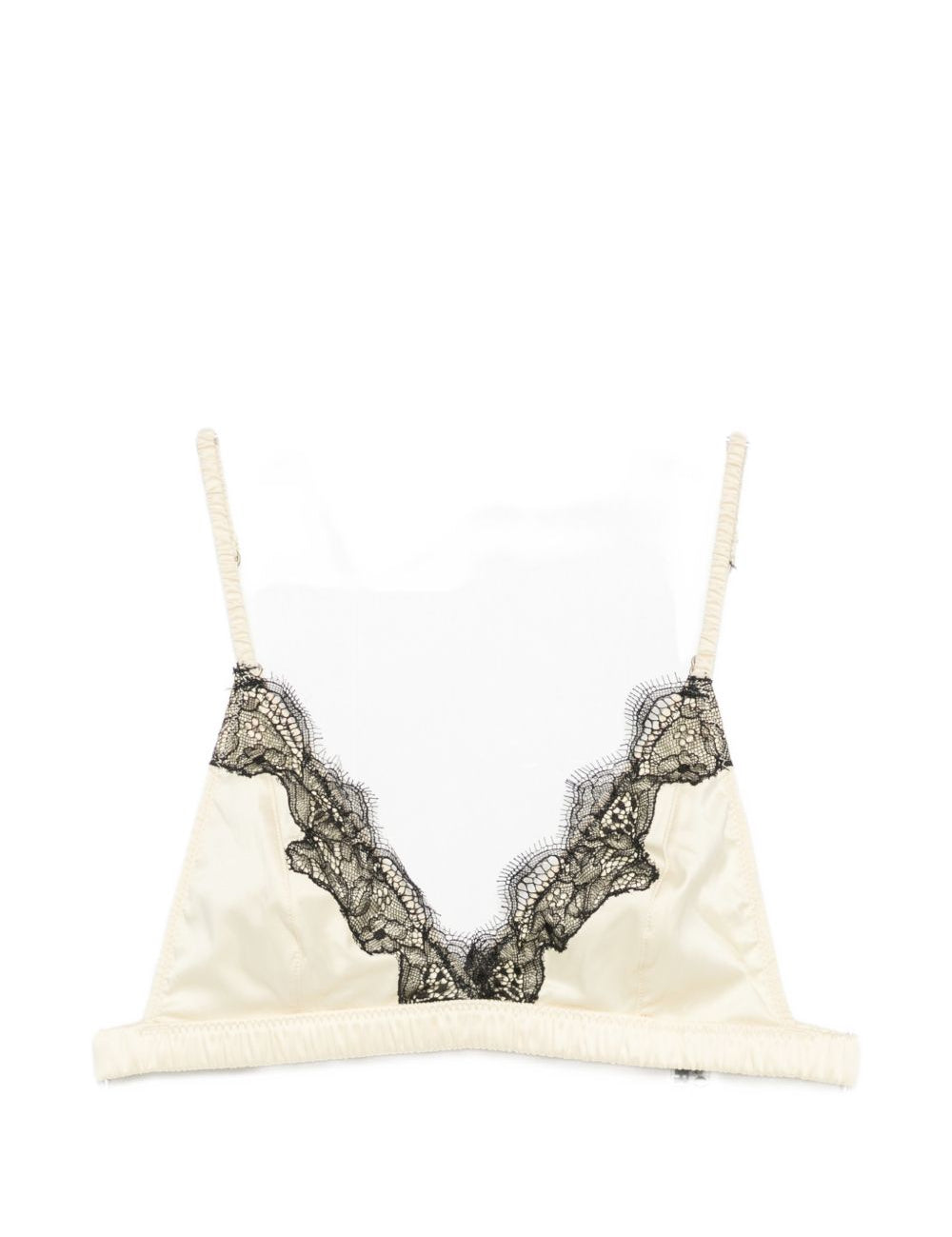 Top con bordo in pizzo in beige  Rotate x love stories - donna 