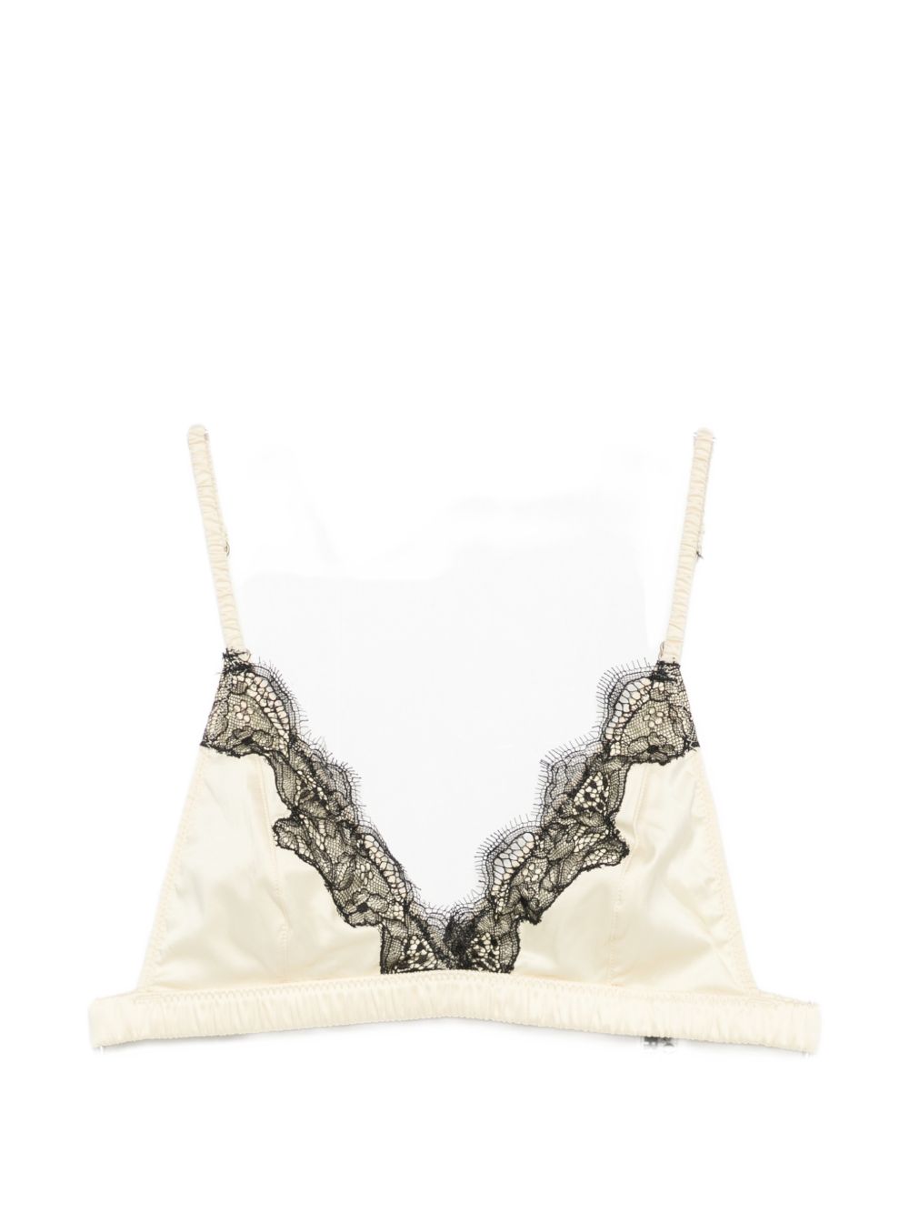 Top con bordo in pizzo in beige  Rotate x love stories - donna 