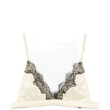 Top con bordo in pizzo in beige  Rotate x love stories - donna 