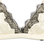 Top con bordo in pizzo in beige  Rotate x love stories - donna 