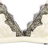 Top con bordo in pizzo in beige  Rotate x love stories - donna 