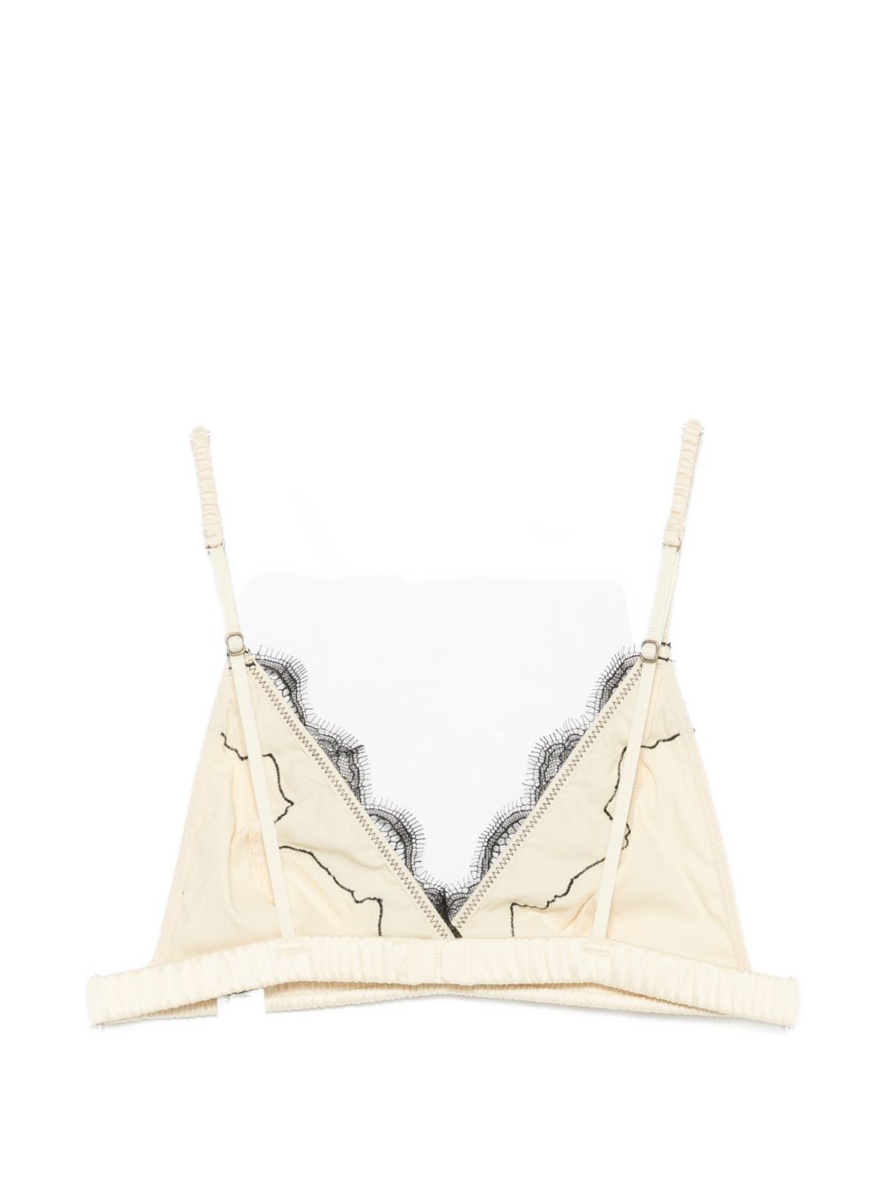 Top con bordo in pizzo in beige  Rotate x love stories - donna 