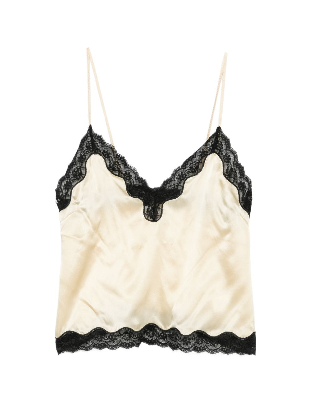 Top con bordi in pizzo in giallo Rotate x love stories - donna 