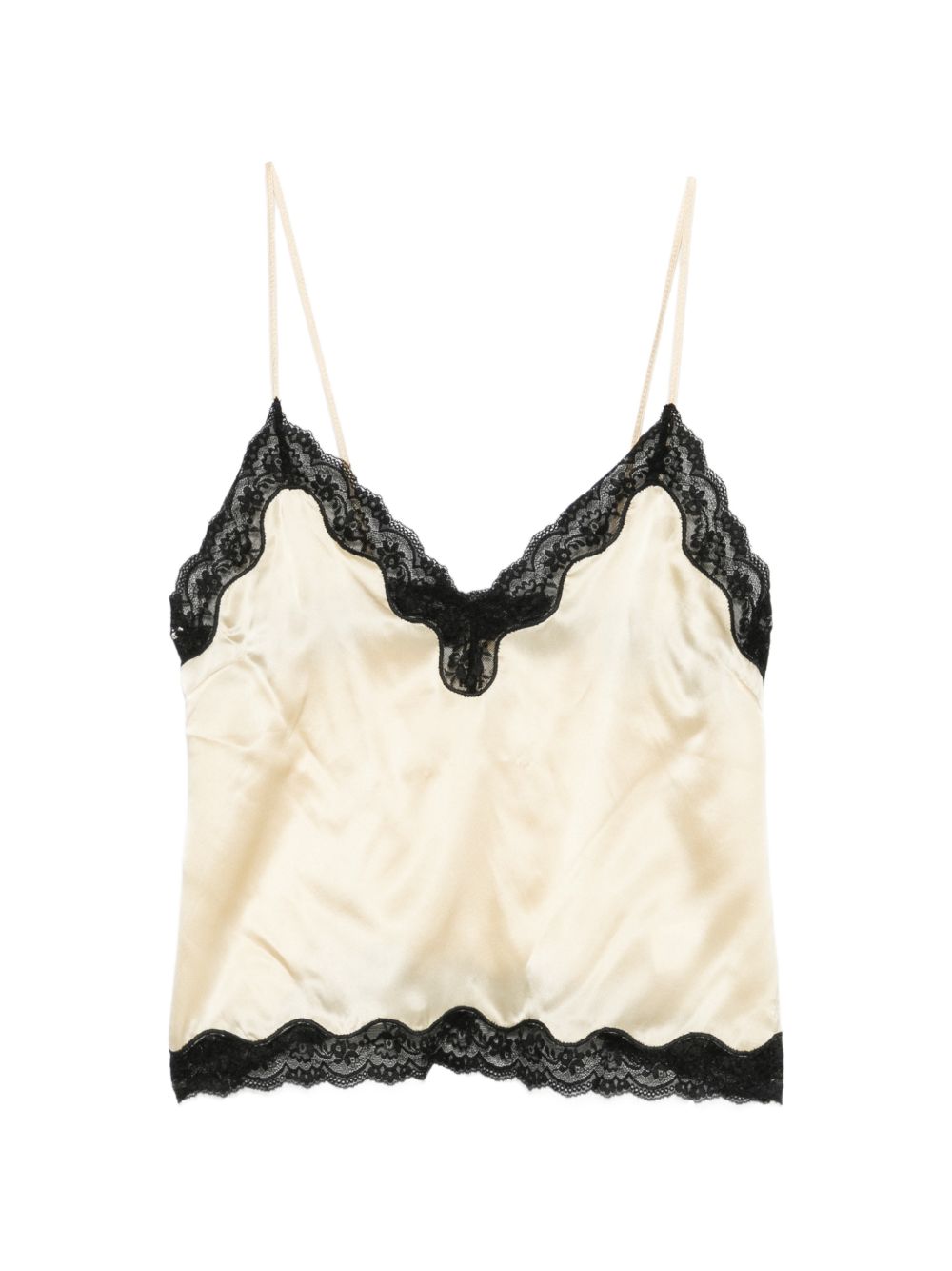 Top con bordi in pizzo in giallo Rotate x love stories - donna 