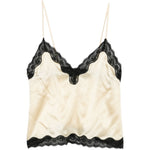 Top con bordi in pizzo in giallo Rotate x love stories - donna 