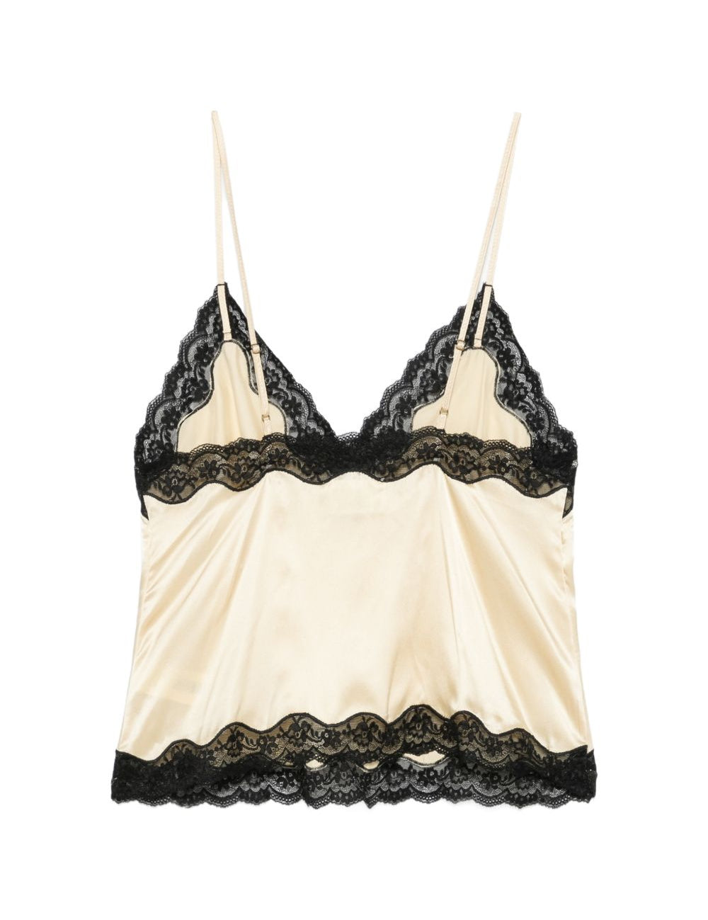 Top con bordi in pizzo in giallo Rotate x love stories - donna 