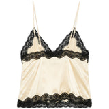 Top con bordi in pizzo in giallo Rotate x love stories - donna 