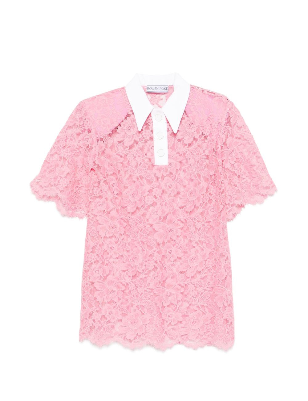 Polo in pizzo in rosa Rowen rose - donna 