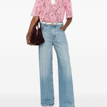 Polo in pizzo in rosa Rowen rose - donna 