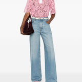 Polo in pizzo in rosa Rowen rose - donna 