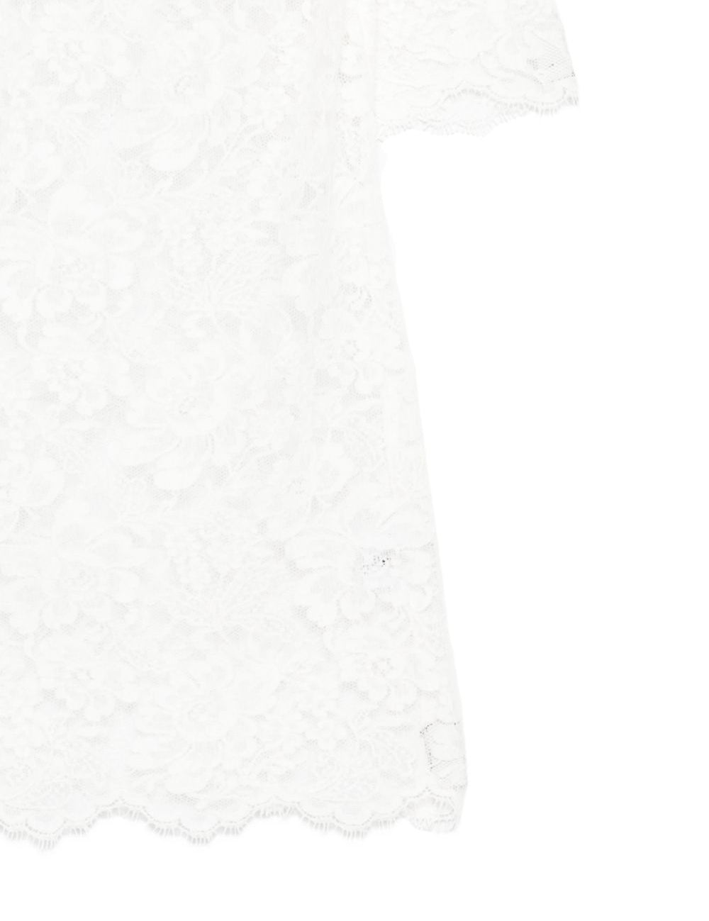 Polo con colletto in pizzo in bianco Rowen rose - donna 